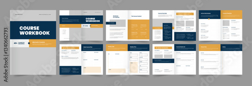 Course Workbook Template , Workbook Layout, Course Book Design