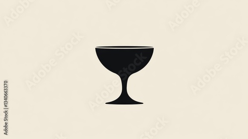 Stylish Black Cocktail Glass Design