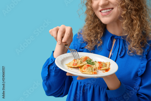 Beautiful young woman with ...