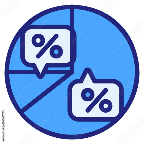 Percentage blue icon