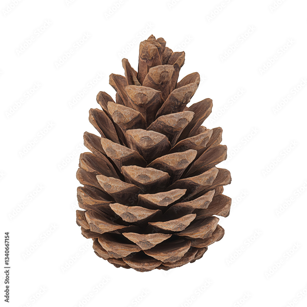 A detailed pine cone with layered scales, showcasing its natural texture and spiral arrangement, highlighting its earthy tones, Transparent Background. A detailed pine cone with layered scales, showcasing its natural texture and spiral arrangement, highlighting its earthy tones, Transparent Background.