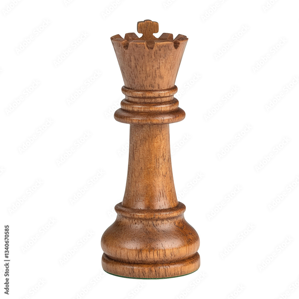 A wooden chess rook with intricate detailing, showcasing its classic design and craftsmanship, Transparent Background. A wooden chess rook with intricate detailing, showcasing its classic design and craftsmanship, Transparent Background.