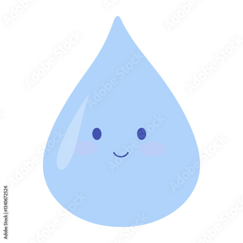 Cute water drop charecter illustration droplet cartoon vector