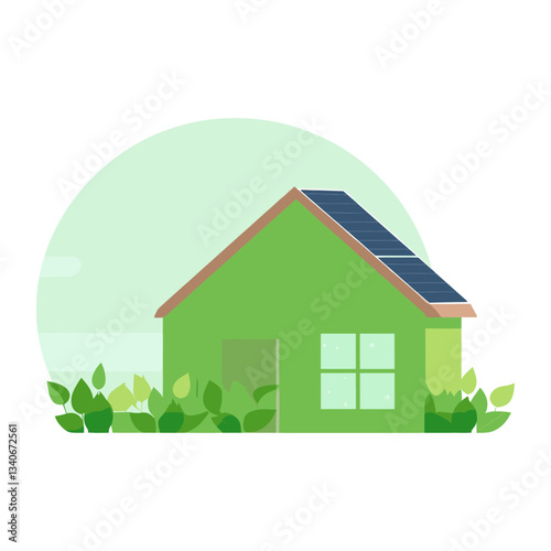 Green smart home nature energy environmentally vector