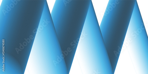 Modern abstract background featuring a lit tubular zigzag 3D shape colored in blue and white gradients. A sleek and futuristic digital design, perfect for technology, business, and creative projects