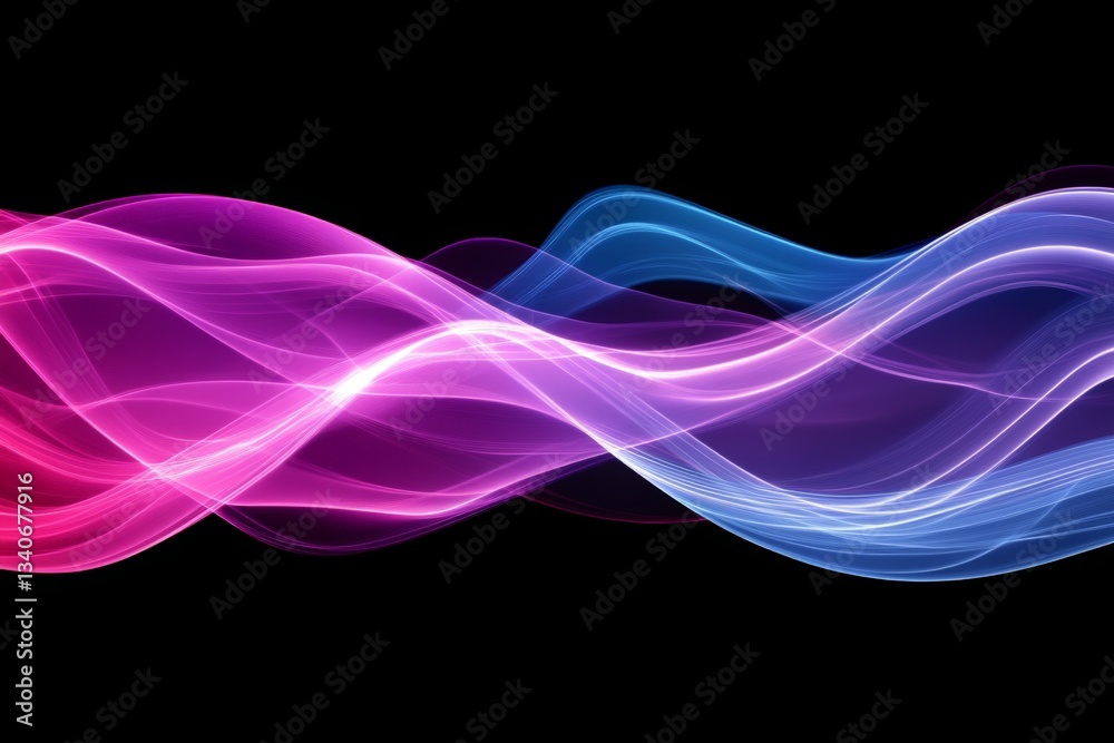 Colorful abstract waves create a dynamic visual experience with vibrant hues and smooth flow against a dark background Colorful abstract waves create a dynamic visual experience with vibrant hues and smooth flow against a dark background