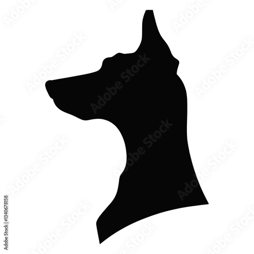 Collection portrait Airedale Terrier dog silhouette animal illustration vector