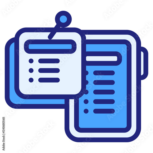 Notes blue icon