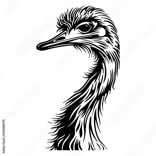 Illustration ostrich graphic animal vector