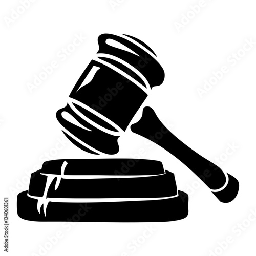 Gavel illustration gavel enforcement vector