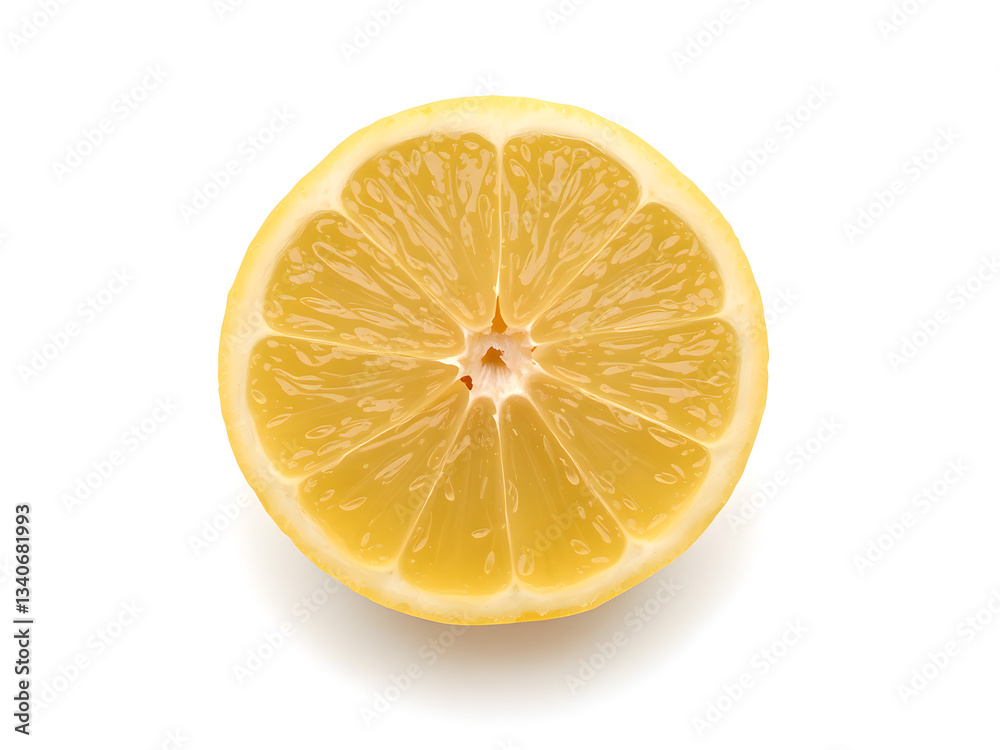 Ripe lemon half isolated on white background Ripe lemon half isolated on white background
