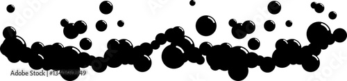 Fizzy Drink, Water Bubble, Soap foam bubbles suds framing shower gel, shampoo, shaving, mousse. Soda Drops Silhouette Icon Set. Soap Symbol Collection. Isolated Vector Illustration.