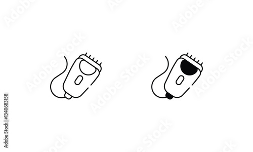 Hair Clippers icons set vector stock illustration