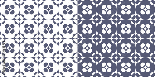 Square seamless vector backgrounds. Elements of geometric vector design for decor, interior, tiles, fabric.