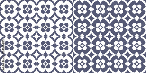 Square seamless vector backgrounds. Elements of geometric vector design for decor, interior, tiles, fabric.