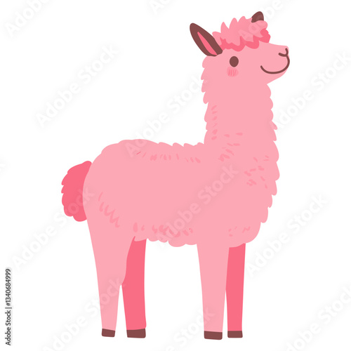 Alpacas animal llama style vector