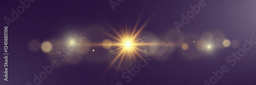 Special lens flash, light effect. The flash flashes rays and searchlight. illust.White glowing light. Beautiful star Light from the rays. The sun is backlit. Bright beautiful star. Sunlight. Glare.
