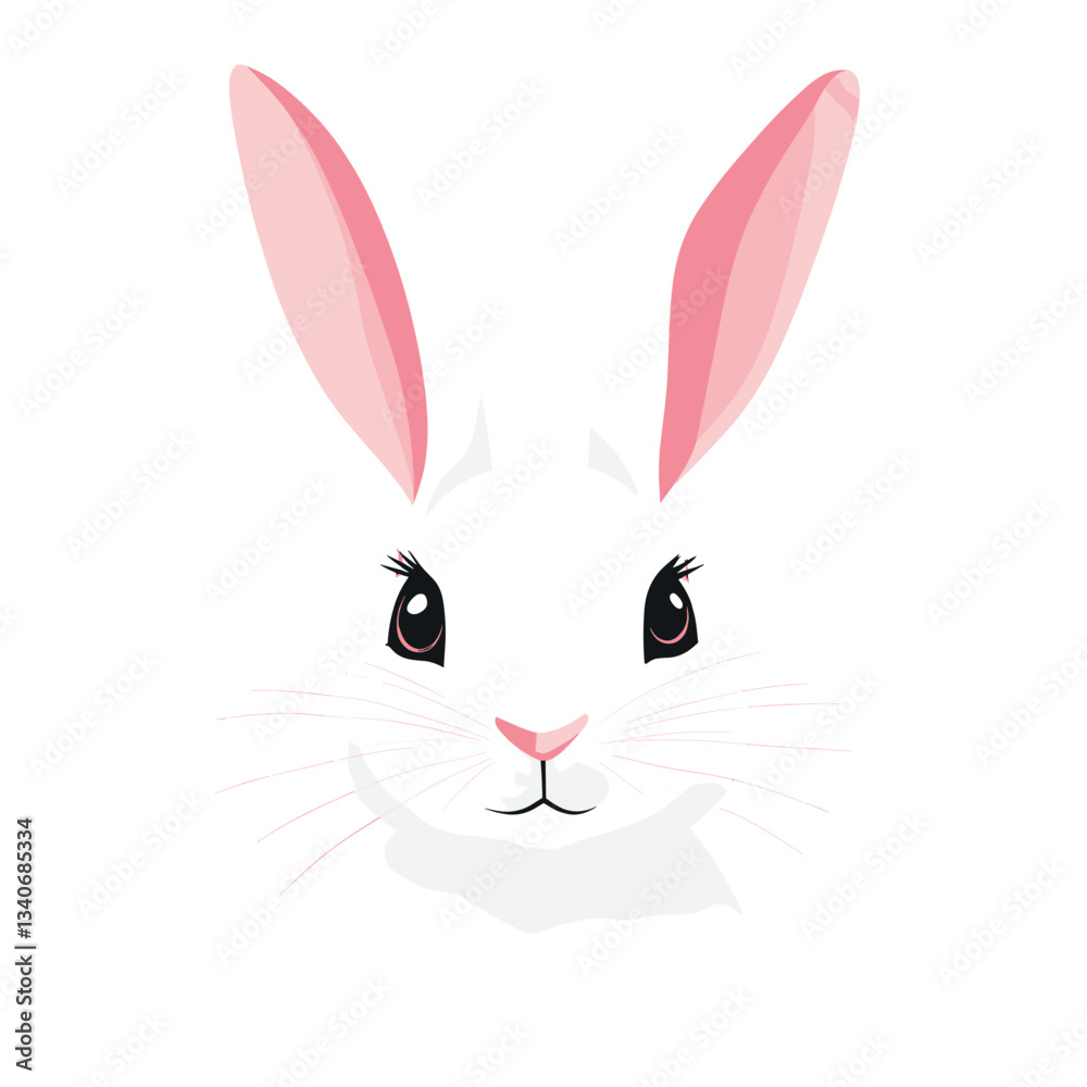 Fototapeta premium Rabbit illustration background animal vector
