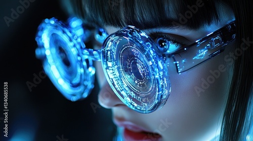 Futuristic Cyberpunk Goggles: A Digital Gaze into Tomorrow