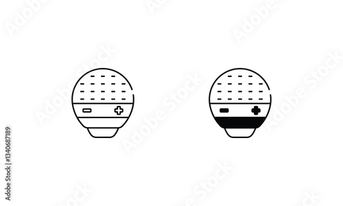 Facial Cleansing Brush icons set vector stock illustration