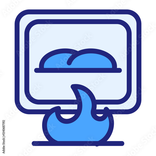 Oven blue icon