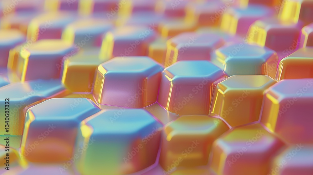 Pink Abstract Hexagon