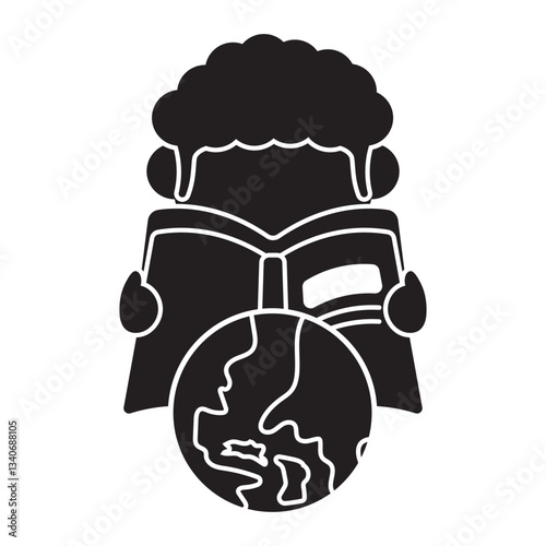 Children Reading Books Icon