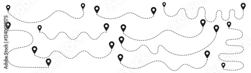 Route location icon on white background. Start and end jurney signs symbols. route icon. map pointer. location, pin, gps, roadmaps. Route location icon on white background. Start and end jurney signs 