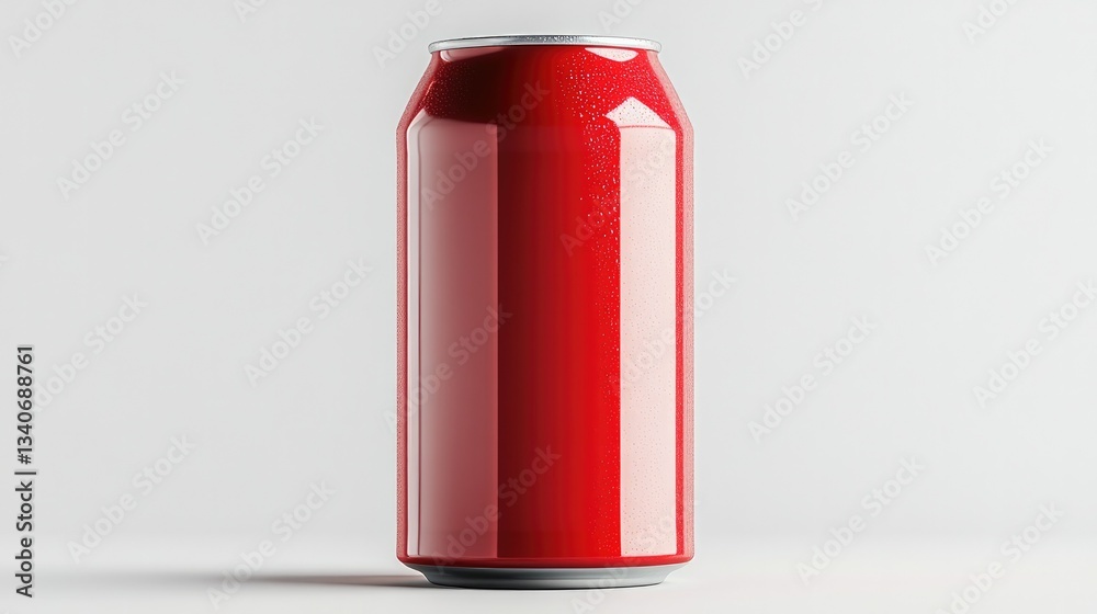 Cola can with sleek design, centered on a clean white background Cola can with sleek design, centered on a clean white background