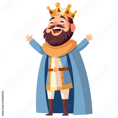 Illustration king character clothing vector
