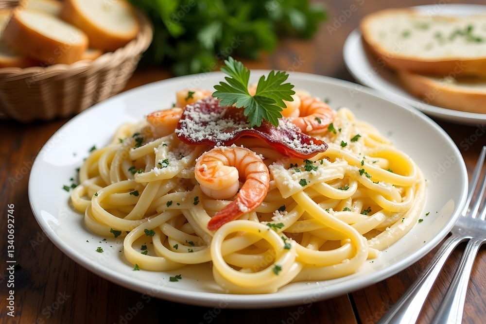 Delicious plate of spaghetti with tomato sauce and fresh basil, a tasty Italian meal with pasta and a flavorful tomato sauce Delicious plate of spaghetti with tomato sauce and fresh basil, a tasty Italian meal with pasta and a flavorful tomato sauce