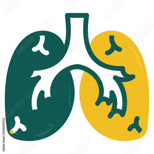 Lungs green icon