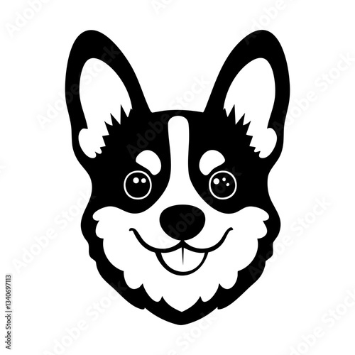 Cute corgi dog illustration vector
