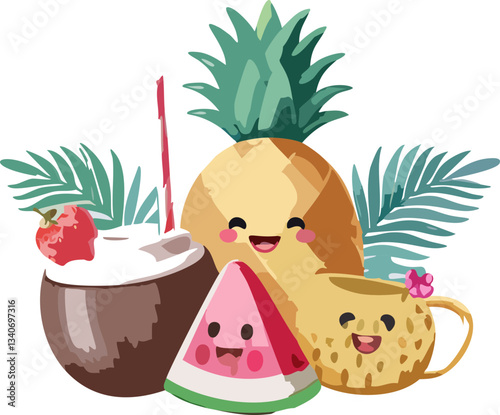 illustration of a tropical fruit