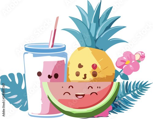 illustration of a tropical fruit