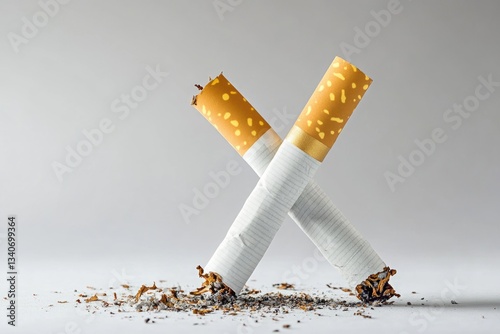 Obraz na płótnie Two cigarettes, snapped in half w salonie