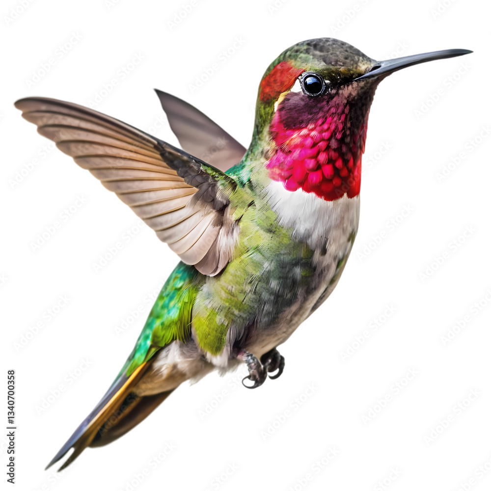 Fototapeta premium Anna's Hummingbird: Stunning Bird Photo isolated on transparent background