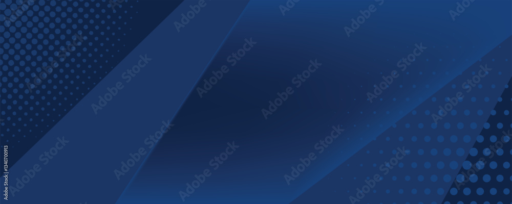 Obraz premium Dark Blue Abstract Background with Geometric Halftone Pattern