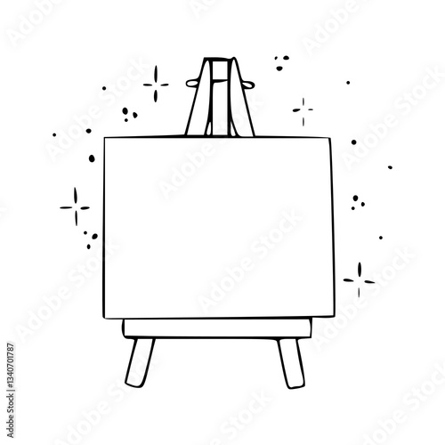 art easel vector for artist design
