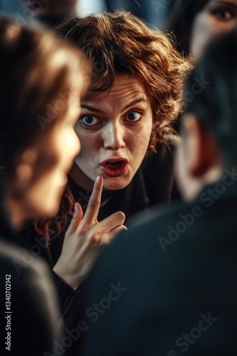 A person with an unexpected and surprised facial expression