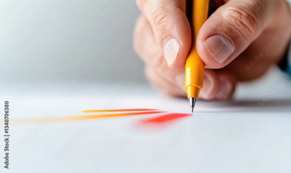 Precision Design Sketching Minimalist Creative Process Capturing Ergonomic Mechanical Pencil Drawing Dynamic Color Gradient on Pristine White Surface Precision Design Sketching Minimalist Creative Process Capturing Ergonomic Mechanical Pencil Drawing Dynamic Color Gradient on Pristine White Surface