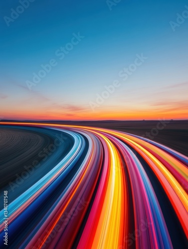 Chromatic Flow Dynamic Digital Velocity Visualization - Next-Gen Data Movement, Innovation Visualization for Tech Marketing and Future Design Narratives