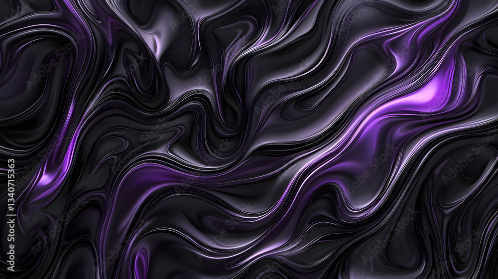 Black background with glowing purple waves, dark background with light grey and black abstract wavy lines with glowing effect. Black background with glowing purple waves, dark background with light grey and black abstract wavy lines with glowing effect.