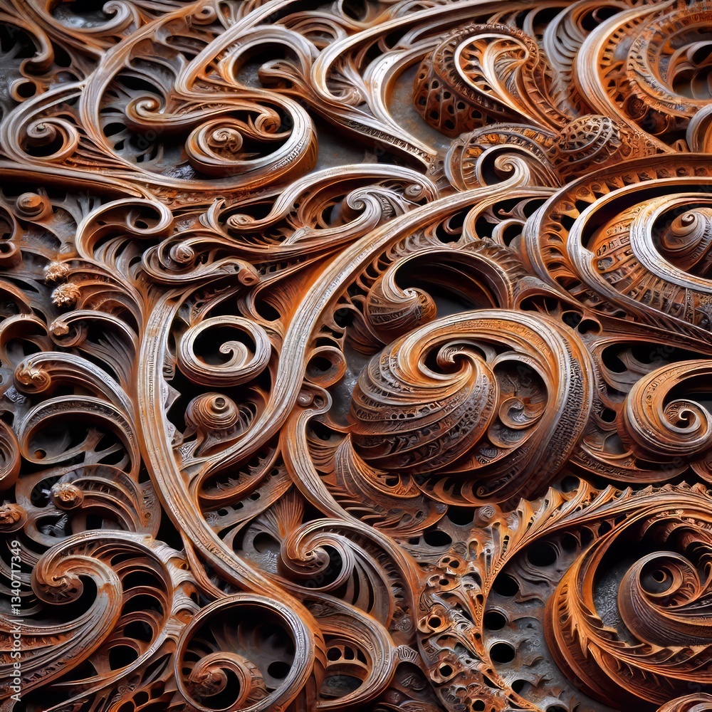 Close up of rust forming intricate patterns on metal Close up of rust forming intricate patterns on metal
