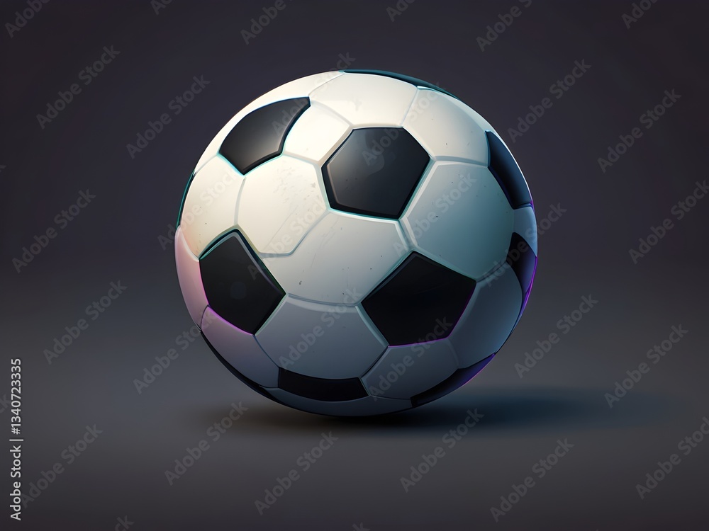 Naklejka premium soccer ball isolated on black. Play to Win: The Legendary Soccer Ball