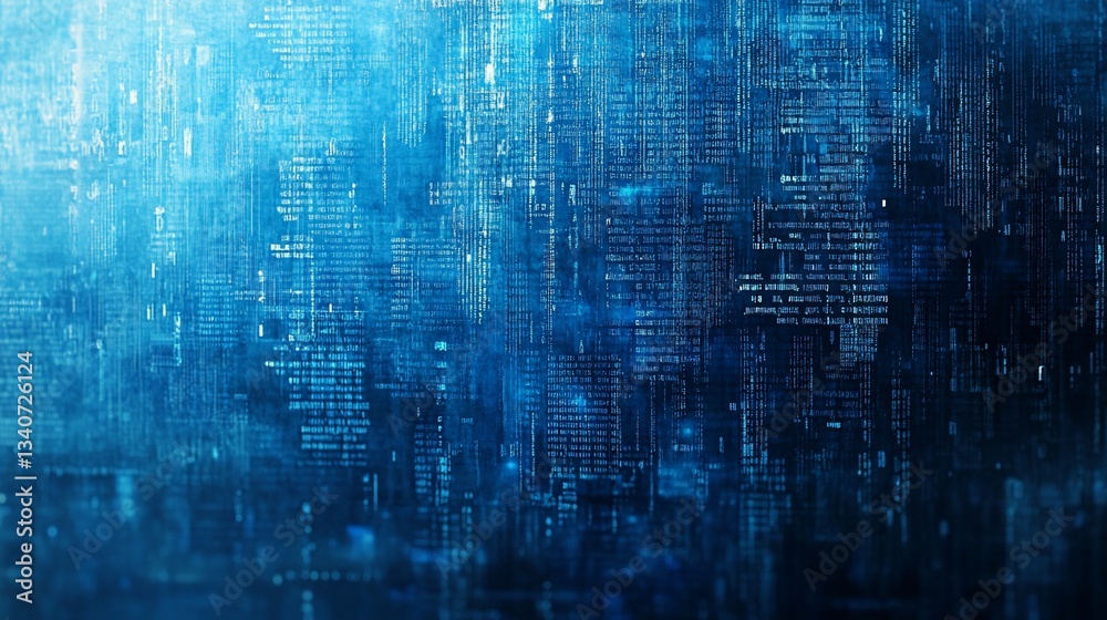 Abstract digital background with blue tones and data patterns. Abstract digital background with blue tones and data patterns.