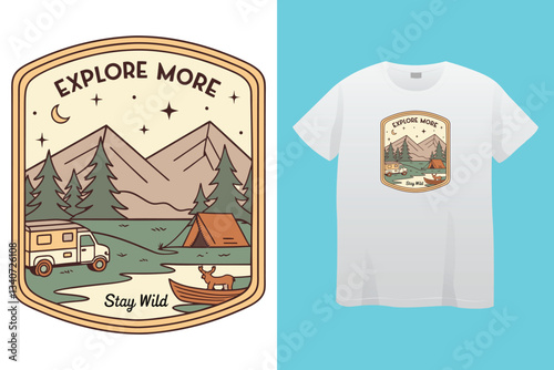 Camping T Shirt design Camping t shirt design free Adventure t shirt design free Template