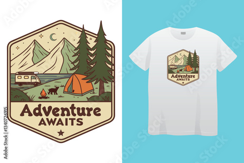 Camping T Shirt design Camping t shirt design free Adventure t shirt design free Template
