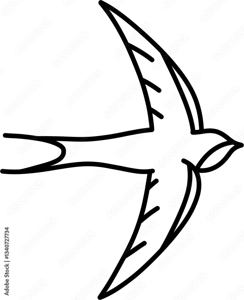 Obraz premium 제비 흑백