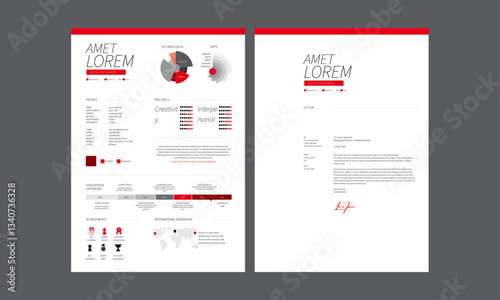 Clean Resume Layout, Minimalist resume cv template, Resume design template